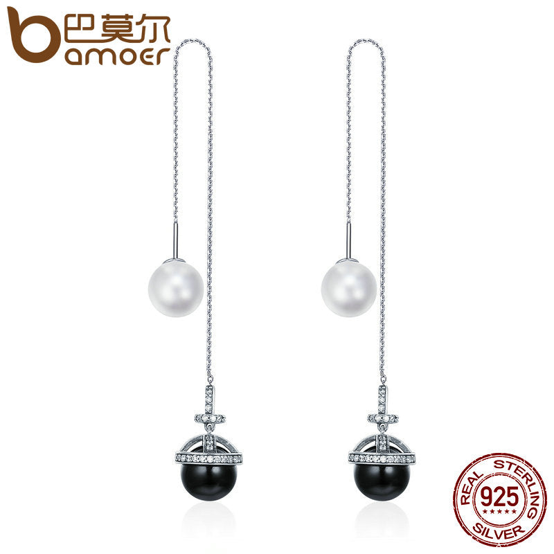 BAMOER Ebony Lantern Drop Earrings