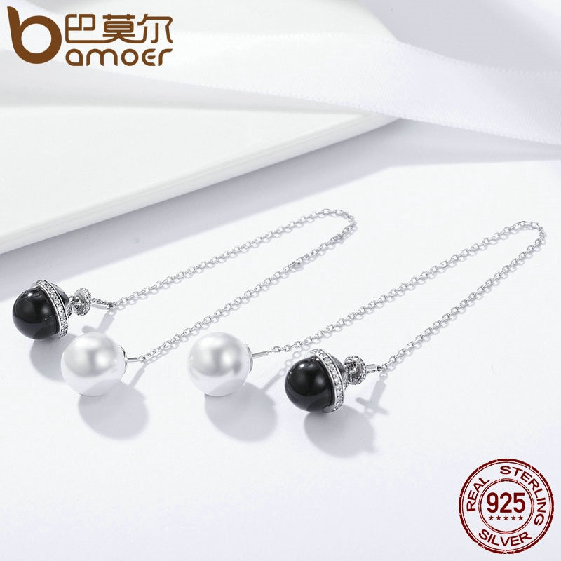 BAMOER Ebony Lantern Drop Earrings
