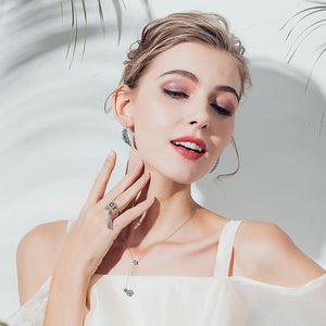 Lucky Clover and Tassel Charm Ring