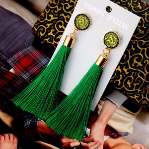 Crystal Tassel Boho Earrings