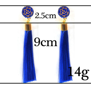 Crystal Tassel Boho Earrings
