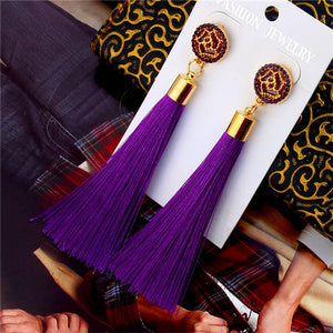 Crystal Tassel Boho Earrings