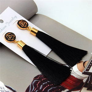 Crystal Tassel Boho Earrings