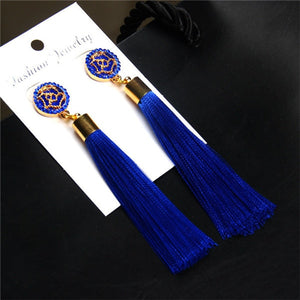 Crystal Tassel Boho Earrings