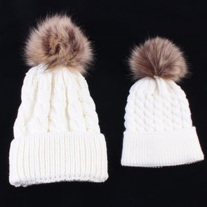 Mom And Baby Pom Beanies