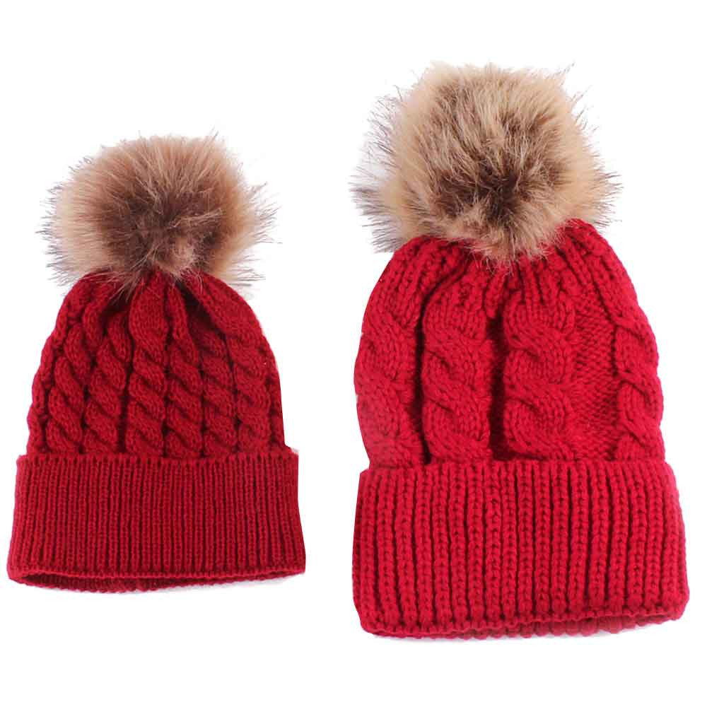 Mom And Baby Pom Beanies