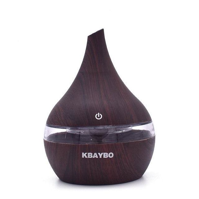 KBAYBO Wood Tone Tear Drop Aroma Therapy Humidifier