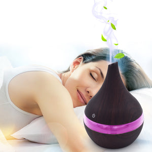 KBAYBO Wood Tone Tear Drop Aroma Therapy Humidifier