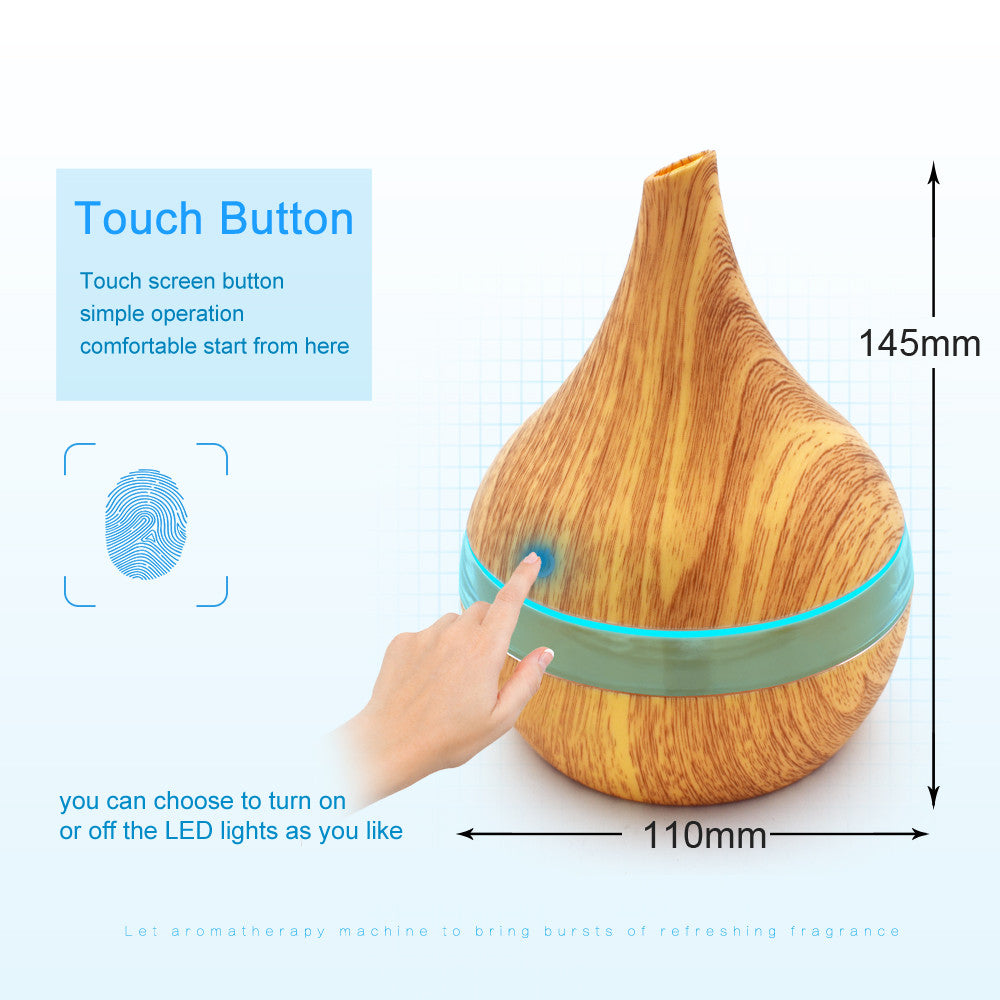 KBAYBO Wood Tone Tear Drop Aroma Therapy Humidifier