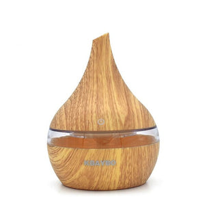 KBAYBO Wood Tone Tear Drop Aroma Therapy Humidifier