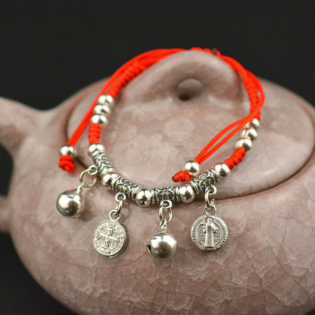 Red Rope Charm Bracelet