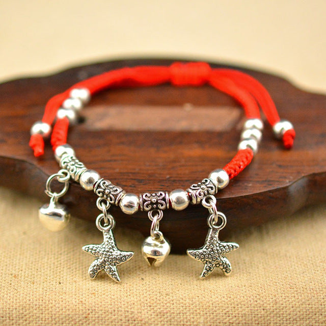 Red Rope Charm Bracelet