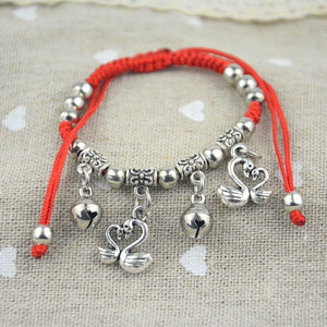 Red Rope Charm Bracelet
