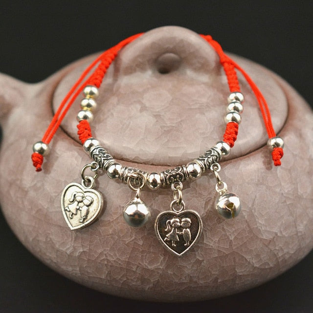 Red Rope Charm Bracelet