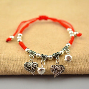 Red Rope Charm Bracelet