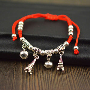 Red Rope Charm Bracelet