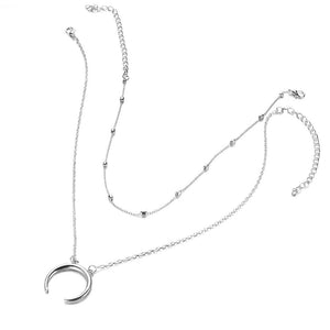 Delicate Moon Layered Necklace