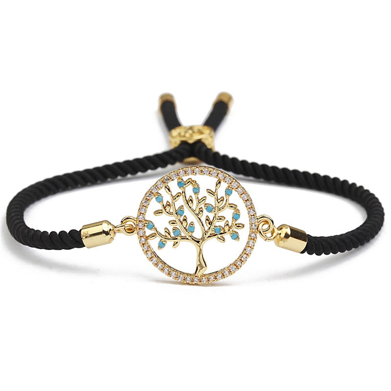 Tree Of Life Adjustable Cord Bracelet