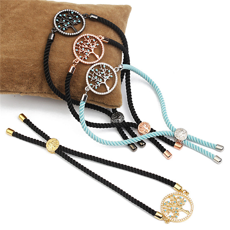 Tree Of Life Adjustable Cord Bracelet