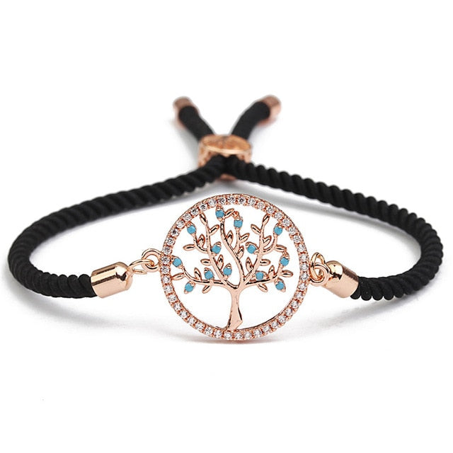 Tree Of Life Adjustable Cord Bracelet