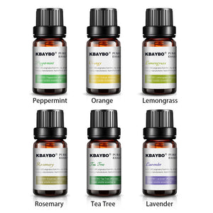 6 Pack Essential Oils For Aromatherapy Diffusers