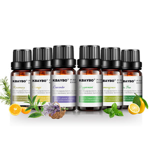 6 Pack Essential Oils For Aromatherapy Diffusers
