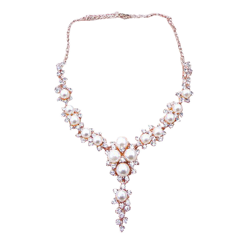 The Lovely Pearl and Rhinestone Necklace
