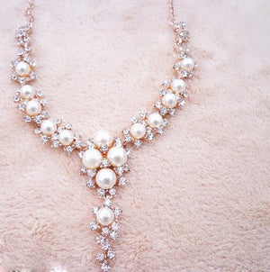 The Lovely Pearl and Rhinestone Necklace