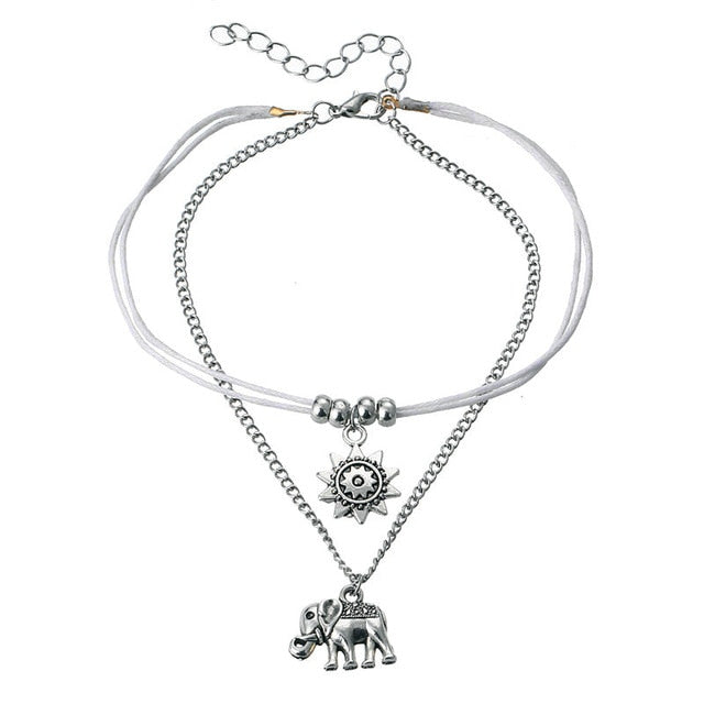 3 Layer Boho Anklets