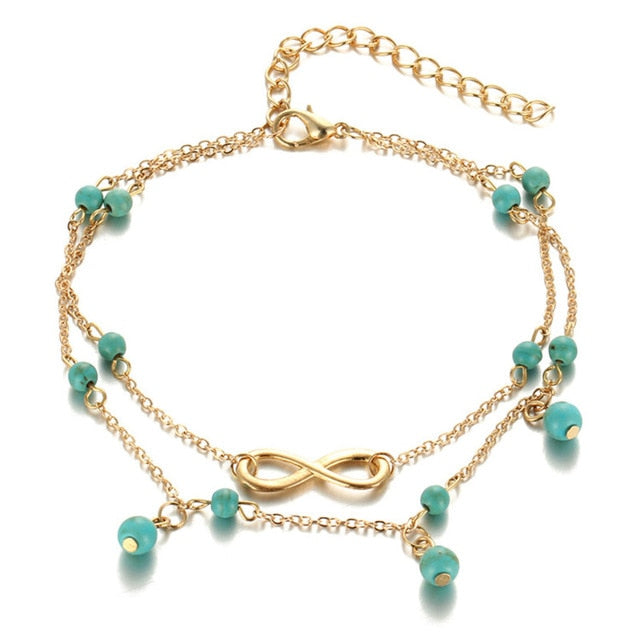 3 Layer Boho Anklets