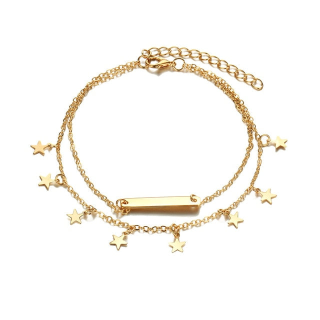3 Layer Boho Anklets