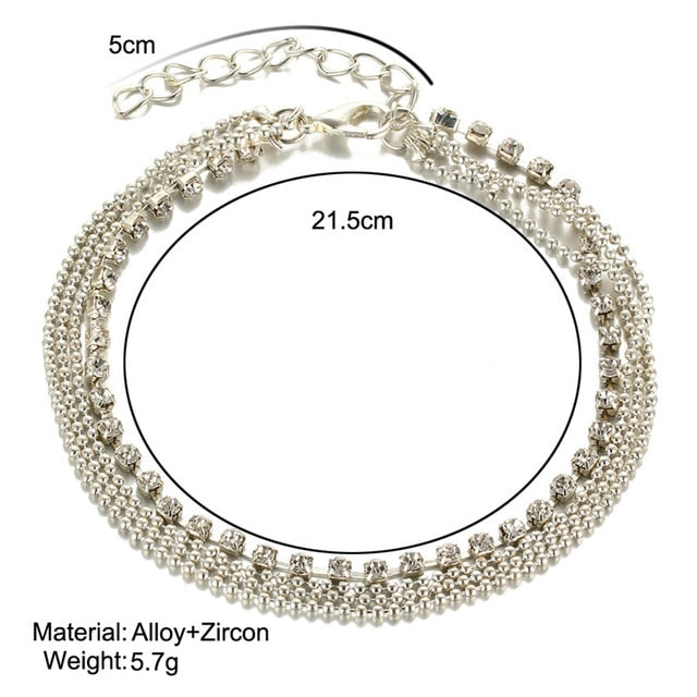 3 Layer Boho Anklets