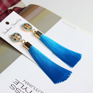 Crystal Tassel Boho Earrings