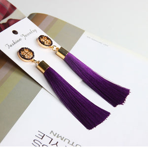 Crystal Tassel Boho Earrings