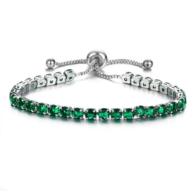Full Tennis Adjustable Rose Gold Bracelet