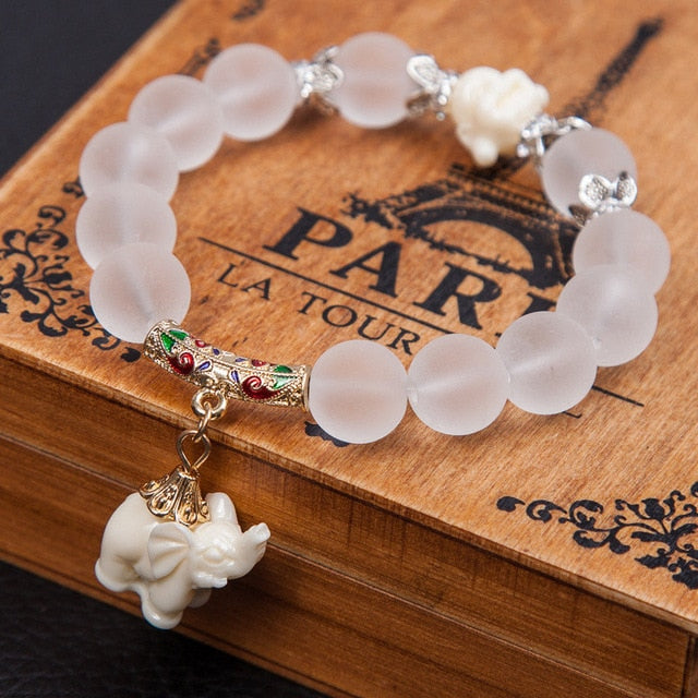 Elephant and Buddha Charm Bracelet