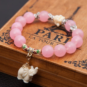Elephant and Buddha Charm Bracelet