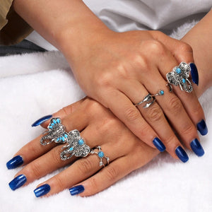 Flowers And Elephants Ring Sets