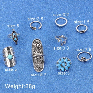 Flowers And Elephants Ring Sets