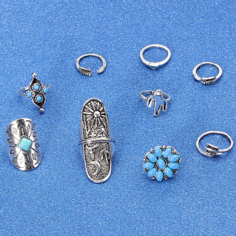 Flowers And Elephants Ring Sets