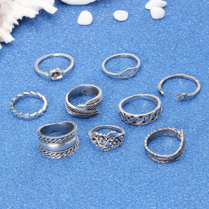 Flowers And Elephants Ring Sets