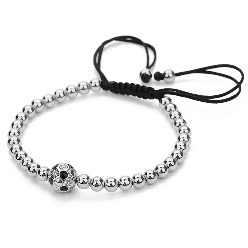 Soccer Bling Adjustable Bracelet