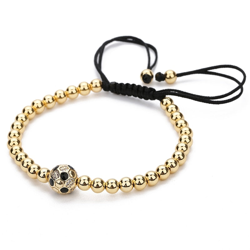 Soccer Bling Adjustable Bracelet