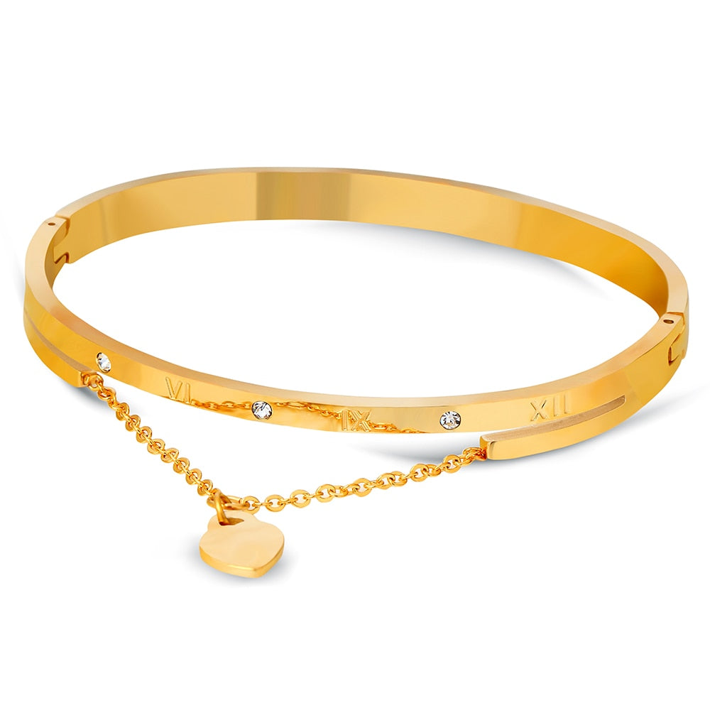 Chain Charm Bangle Bracelet