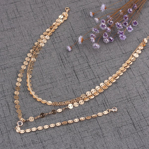 Three Layer Disc Necklace