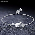 ANFASNI Cat And Ball Adjustable Bracelet
