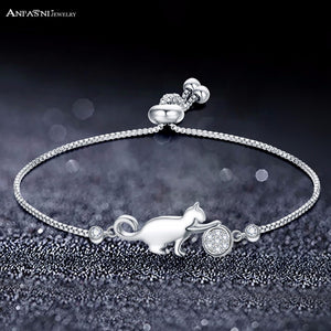 ANFASNI Cat And Ball Adjustable Bracelet