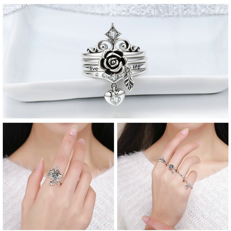 Live Love Life Stack Rings