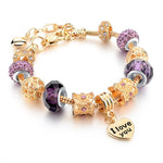 I Love You Heart Crystal Bracelet