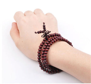 Natural Sandalwood Prayer Bead Bracelet